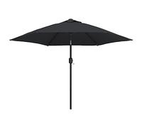 ATOMSTACK MAKER Sombrilla de 300 x 222 cm con manivela y función inclinable, tejido de poliéster resistente a los rayos UV, 6 nervaduras de acero, poste de metal de 38 mm, para jardín, terraza y