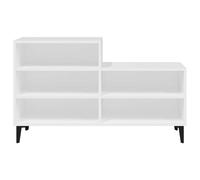 ATOMSTACK MAKER Zapatero blanco 102 x 36 x 60 cm - 5 compartimentos de madera con estructura de metal estable, ideal para pasillo y entrada, incluye soporte de pared e instrucciones de montaje (idioma