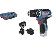 Atornillador a batería bosch professional 12v brushless - sin bateria - accesorio portabrocas gfa 12-b. accesorio excéntrico gfa 12-e. accesorio angular gfa 12-w. accesorio porta-puntas de 1/4 con blo