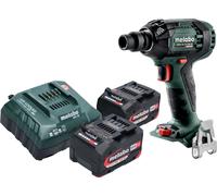Atornillador de impacto a batería Metabo SSW 18 LTX 300 BL 18 V 300 Nm 1/2" sin escobillas + 2 baterías de 4,0 Ah + cargador