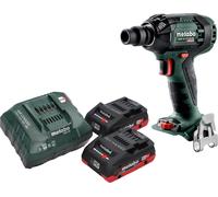 Atornillador de impacto a batería Metabo SSW 18 LTX 300 BL 18 V 300 Nm 1/2" sin escobillas + 2 baterías LiHD de 4,0 Ah + cargador
