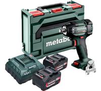 Atornillador de impacto a batería Metabo SSW 18 LTX 550 BL 18 V 550 Nm sin escobillas + 2 baterías de 4,0 Ah + cargador + metaBOX