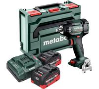 Atornillador de impacto a batería Metabo SSW 18 LTX 550 BL 18 V 550 Nm sin escobillas + 2 baterías LiHD de 8,0 Ah + cargador + metaBOX
