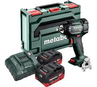 Atornillador de impacto a batería Metabo SSW 18 LTX 550 BL 18 V 550 Nm sin escobillas + 2 baterías LiHD de 5,5 Ah + cargador + metaBOX