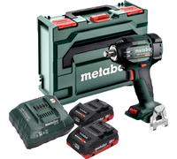 Atornillador de impacto a batería Metabo SSW 18 LTX 550 BL 18 V 550 Nm sin escobillas ( 602404800 ) + 2x batería LiHD 4,0 Ah + cargador + metaBOX