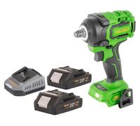 Atornillador de impacto a batería Procraft PWA18bb 20 V 550 Nm 1/2" sin escobillas + 2 baterías de 2,0 Ah + cargador