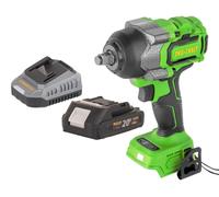 Atornillador de impacto a batería Procraft PWA36bb 20 V 850 Nm 1/2" sin escobillas + 1 batería de 2,0 Ah + cargador