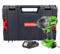Atornillador de impacto a batería Procraft PWA36bb 20 V 850 Nm 1/2" sin escobillas + 1 batería de 2,0 Ah + maletín RHINO Toolcase - sin cargador