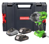Atornillador de impacto a batería Procraft PWA36bb 20 V 850 Nm 1/2" sin escobillas + 2 baterías de 2,0 Ah + cargador + maletín RHINO