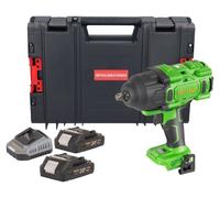 Atornillador de impacto a batería Procraft PWA80bb 20 V 1600 Nm 1/2" sin escobillas + 2 baterías de 2,0 Ah + cargador + maletín de herramientas RHINO