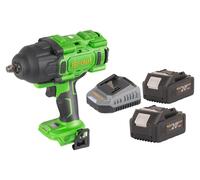 Atornillador de impacto a batería Procraft PWA80bb 20 V 1600 Nm 1/2" sin escobillas + 2 baterías de 4,0 Ah + cargador