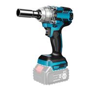 Atornillador de impacto con batería de 1/2 pulgadas, sin escobillas, 520 Nm, 18 V, compatible con luz LED, sin escobillas, para Makita (sin batería, sin cargador)