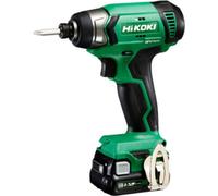 Atornillador de impacto inalámbrico HiKOKI WH12DA, incluye 2 baterías de 2,5 Ah y un cargador