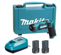 Atornillador inalámbrico Makita DF 012 DSE 7,2 V 5,6 Nm + 2x batería recargable 1,5 Ah + cargador + maletín