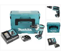 Atornillador Makita DFS 251 Y1J-D 18 V Li-Ion drywall sin escobillas en Makpac con 1x batería BL1815N 1,5 Ah y cargador DC18RC