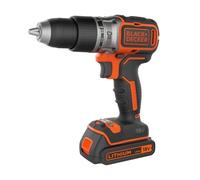Black & Decker Taladro percutor AKU BCD383D2XK-QW 18V 2 baterías 2,0 Ah Li-Ion con cargador