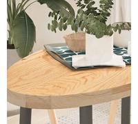 Atosonza Tablero de mesa de madera maciza, 100 x 50 x 4 cm, roble ovalado, placa de repuesto para mesa de comedor, mesa auxiliar, mesa auxiliar y de pie, bricolaje, construcción de muebles, renovación