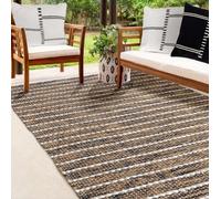 Atout Ciel - Alfombra Rectangular (60 x 90 cm), Color Negro y Beige Crudo
