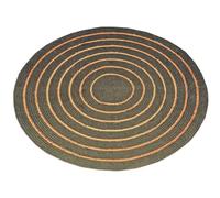 Atout Ciel - Alfombra Redonda (120 cm, algodón Trenzado, Efecto Yute Rayado), Color Caqui