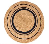 Atout Ciel - Alfombra Redonda de Yute Trenzado Natural, 80 cm