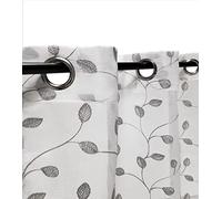 Atout Ciel Cortina con Ojales de 140 x 240 cm, Color Gris Listo para Colocar