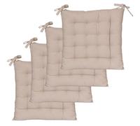 Atout Ciel - Juego de 4 Almohadillas de Silla cuadradas, Bicolor 40 x 40 cm, Color Gris y Gris