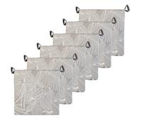 Atout Ciel - Juego de 6 Almohadillas de Silla Bicolor con rasguño de Tela Repelente al Agua, 40 x 40 x 4 cm, Gris Liso