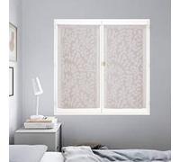 Atout Ciel - Par de visillos, diseño de Hojas, con Pasa-Tringle listos para Colocar, 2 x 60 x 120 cm, Color Beige