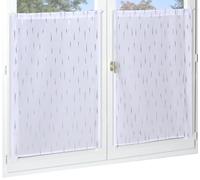 Atout Ciel - Par de visillos Impresos (2 x 60 x 120 cm), Color Blanco