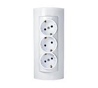 Atra - Enchufe triple combinado de pared