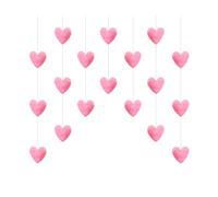 Atractiva decoración para colgar en la puerta con forma de corazón, cortina con ganchos, fácil para habitación de niñas