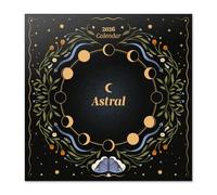 Atral - Calendario de pared 2026 de 12 x 12 pulgadas FSC sin plástico, comienza la semana el domingo | Calendario familiar 2026