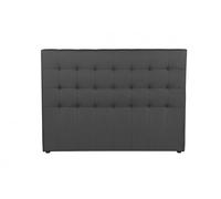 Atrapamuebles - Cabecero de Cama - Modelo CAPITONE - Medidas 160 x 115 cm - Cabecero Acolchado y Tapizado en Polipiel - Fabricado en Europa - Color Gris