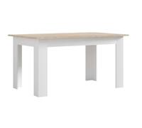 Atrapamuebles - Mesa Fija Comedor - Modelo Annika - Estilo Moderno y Diseño Elegante - Melamina 138 x 80 x 74,6 cm - Fabricada en EU - Color Blanco y Cambrian Ukra