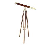 Atril telescópico de latón con holzummantelung trípode de madera, L: aprox. 100 cm, h: aprox. 160 cm