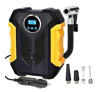 Atrosteve Compresor Aire Coche Portatil, Mini Compresor de Aire con LED, Inflador Ruedas Coche Apagado Automático con Cable DC 12V,Carga para Coche Bicicleta y Otros inflables