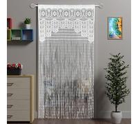 Atsweetlife Cortinas de hilos para puerta, cortinas bohemias para ventana, pared, armario, dormitorio, cocina, paneles colgantes hippie, divisor de habitación bohemio