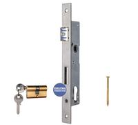 ATTAS Cerradura de Embutir In ilindro Perfil para Batientes - Medida Cierre 25MM, Puerta Jardín Marco Tubular, Apto Rahmenprofile Candado Marco,Wechselfunktion,Din-Links & Din Derecho