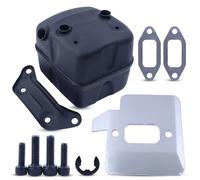 Atunee - Kit de junta de soporte de silenciador de escape para Husqvarna 268 365 371 372XP 385 390XP Motosierra con clip E Sustituye a 503 76 5301 544 02 9501
