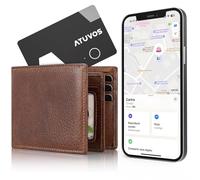 ATUVOS Air Tag Card Recargabilidad Tracker Ultradelgado 1.6mm, Bluetooth Smart Localizador Compatible con App Buscar Apple (Sólo iOS, Android Not Supported), Buscador para Cartera, Maletas, Pasaporte