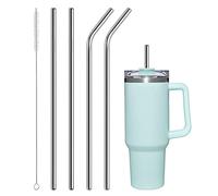 AUAUY 4PCS Pajitas Repuesto Acero Inoxidable para Stanley 40 Onzas(1180ml)