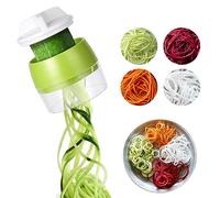 AUAUY Cortador de Verdura, 4 en 1 Cortador de Verduras, Multifunciona | Espiralizador Verduras Mano, Rallador Verduras, Cortadora de Verduras para Zanahoria, Fruta, Pepino, CalabacíN, Fideos