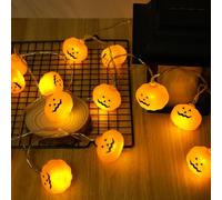 AUAUY Guirnalda Luces Halloween 3M 20LED Calabaz Linter, Funciona Con Pila