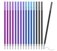 AUAUY Paquete de 16 Recambios Bolígrafo Borrables, 4 Colores Compatibles con Legami, Punta Acero Inoxidable 0,7 mm, Bolígrafo Roller Borrable para Escuelas, Hogares y Oficinas