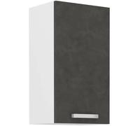 AUCUNE Armario alto LASSEN con 1 puerta batiente - Gris mate
