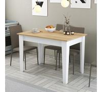 Aucune Mesa de cocina KIEVA Blanco/Roble
