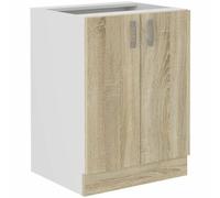 Aucune Mueble bajo de cocina SARA con 2 puertas y decoración roble Sonoma