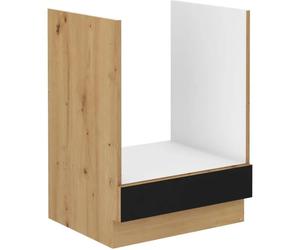 Aucune Mueble bajo para horno MODENA 60 cm Roble artesanal y negro mate
