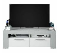 Aucune Soporte de TV de 2 puertas Gris y blanco L 120 cm