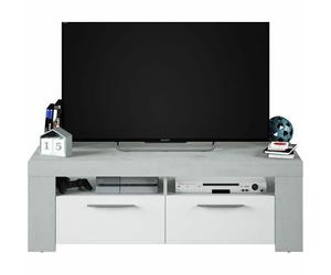 Aucune Soporte de TV de 2 puertas Gris y blanco L 120 cm